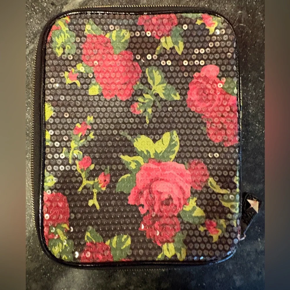 Betsey Johnson Red Floral Sequin Bag